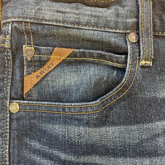 Ariat M5 Slim Straight Jeans 32x34 Dark Wash Denim Stretch Men’s Western Cowboy - Picture 10 of 10